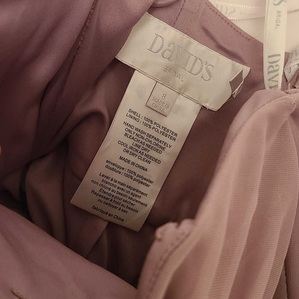 Davids Bridal Bridesmaid Dress Size 8 - Picture 2 of 3